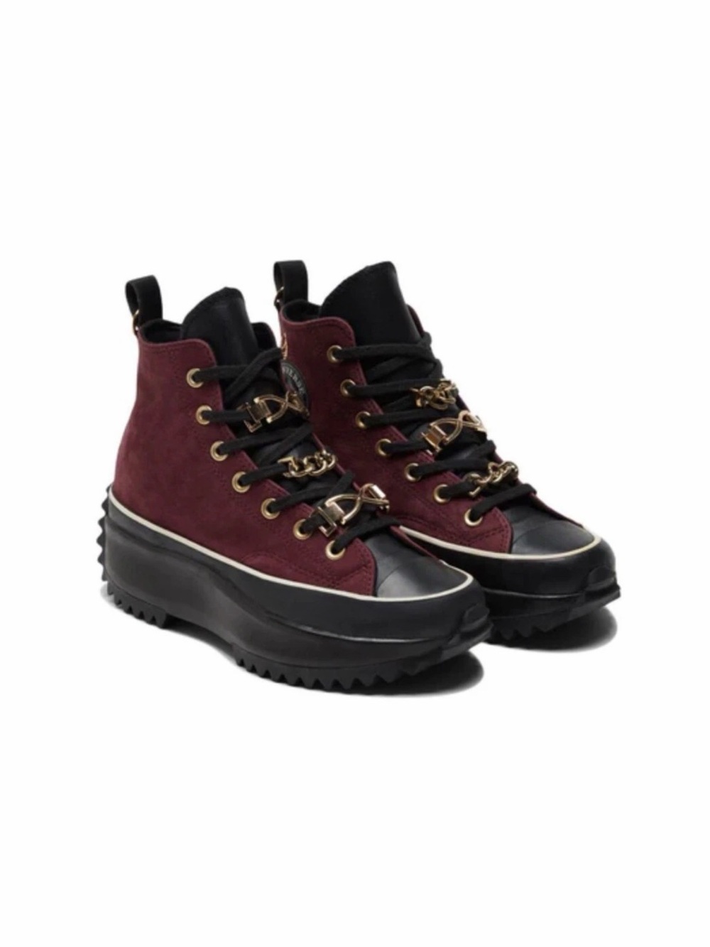 Converse Run Star Hike Platform High Top Sneakers – Deep Bordeaux/Black/Gold